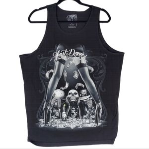 DGA Men's Tank Top Size XL "Last Dance" Black Skull